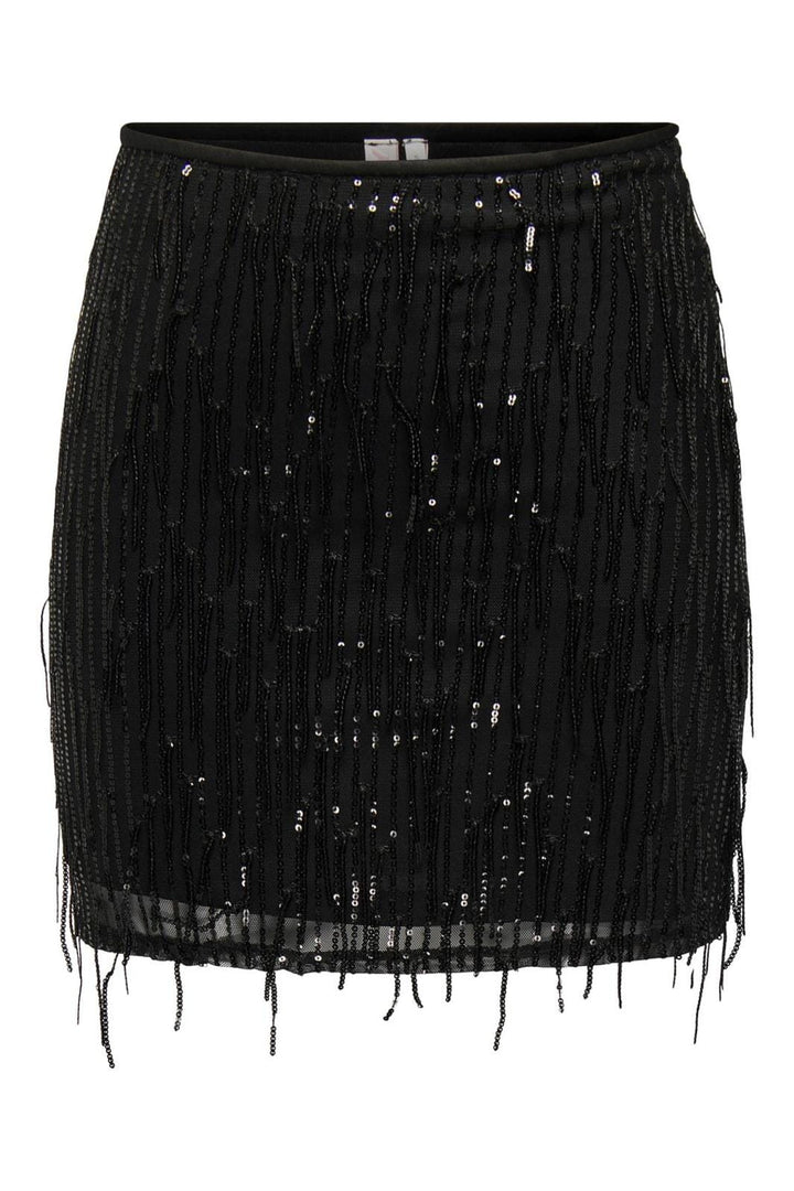 Only - Onlspacy Short Sequins Skirt 15305742 - 4410945 - Black Black Sequins