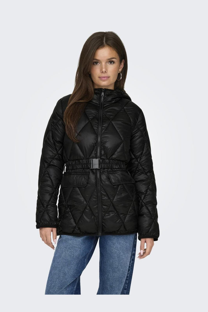 Only - Onlvega Fitted Quilt Coat - 4559332 Black