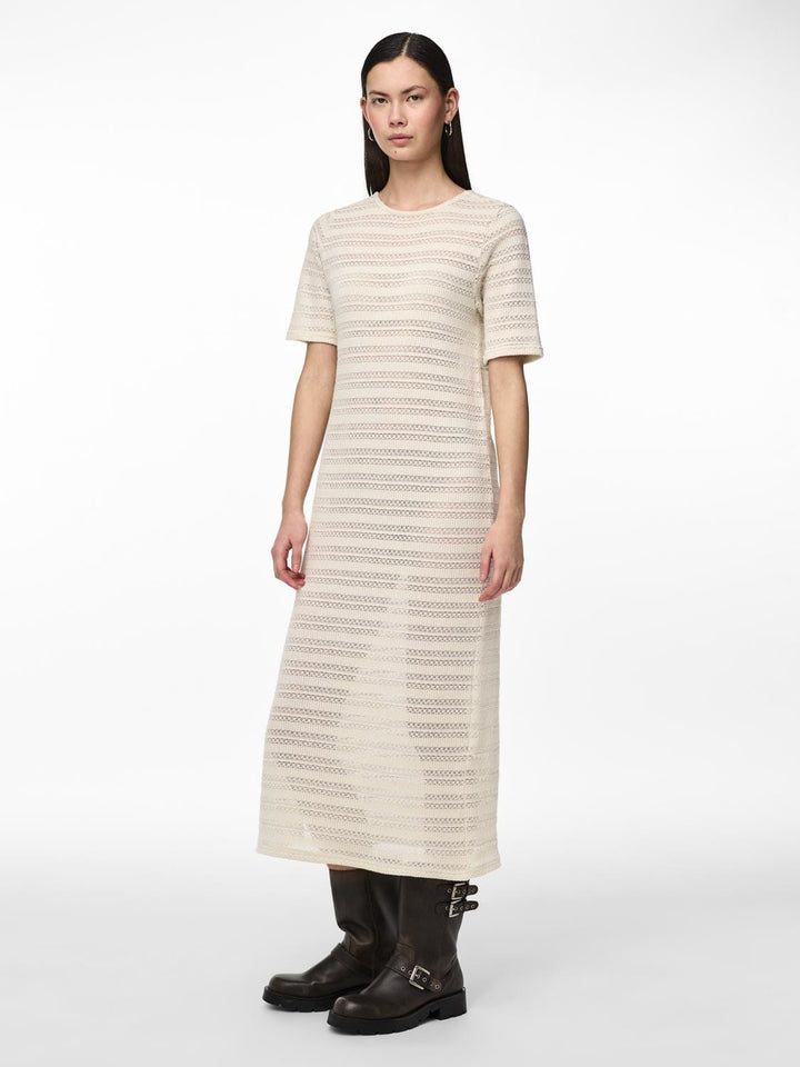 Pieces - Pcagda Ss Dress - 4556637 Birch Kjoler 