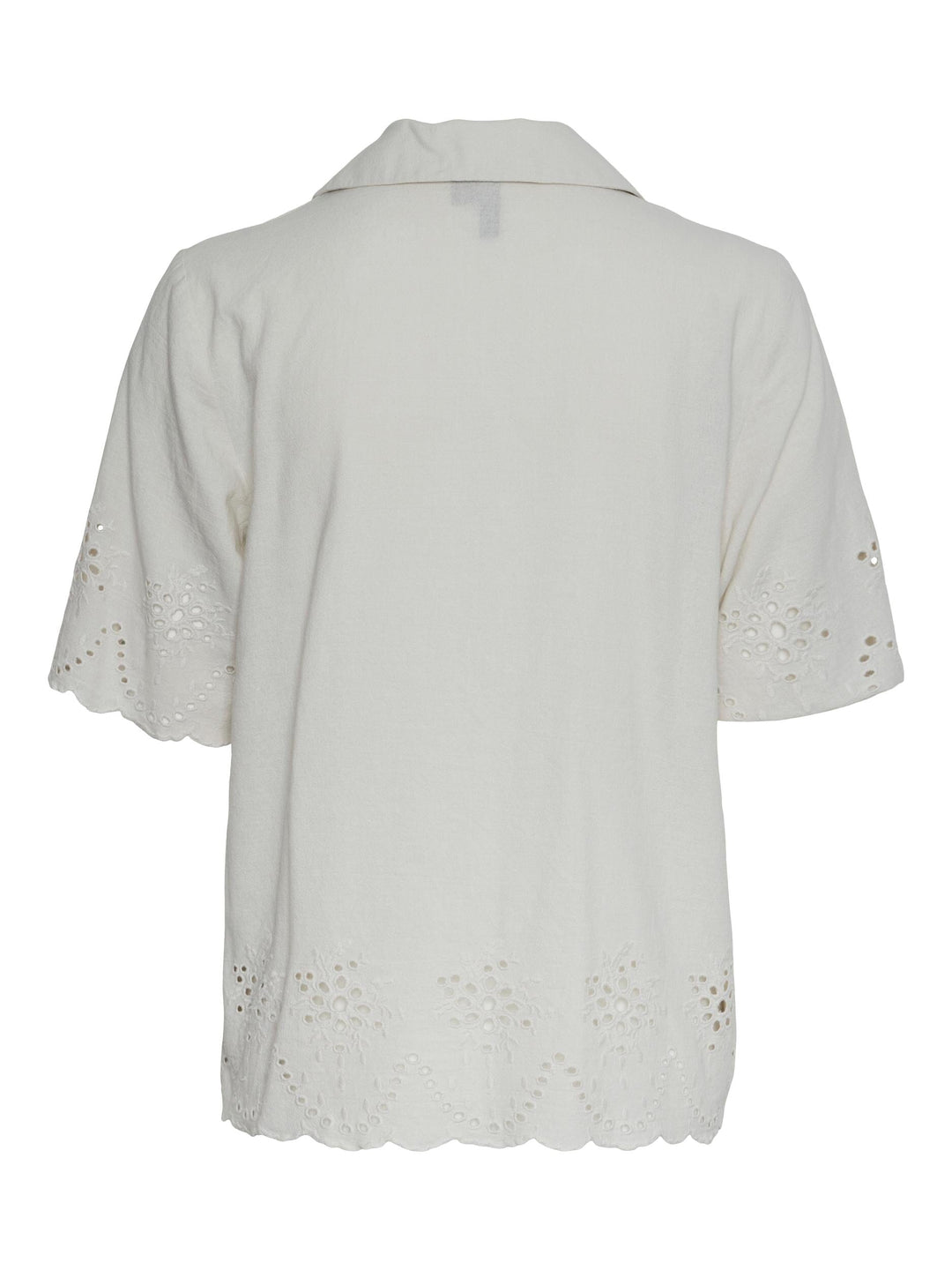 Pieces - Pcalmina Ss Embroidery Shirt - 4486676 Birch Skjorter 