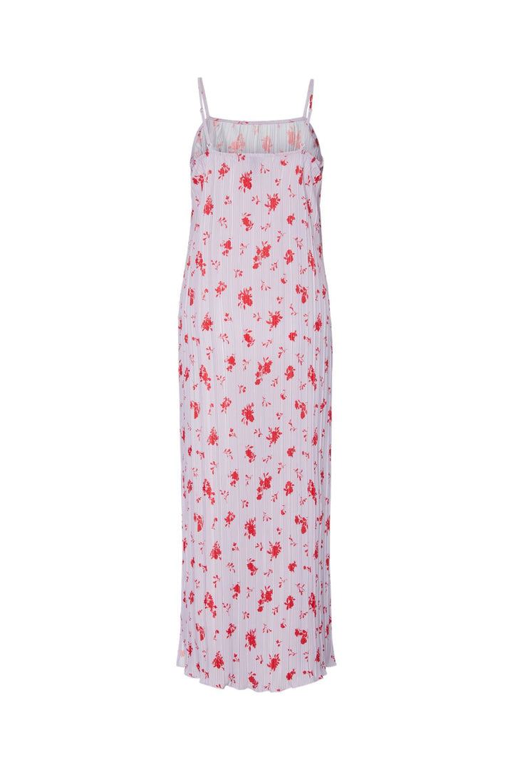 Pieces - Pcamber Sl Maxi Slip Dress Kca - 4883677 Lavender Fog Red Flowers