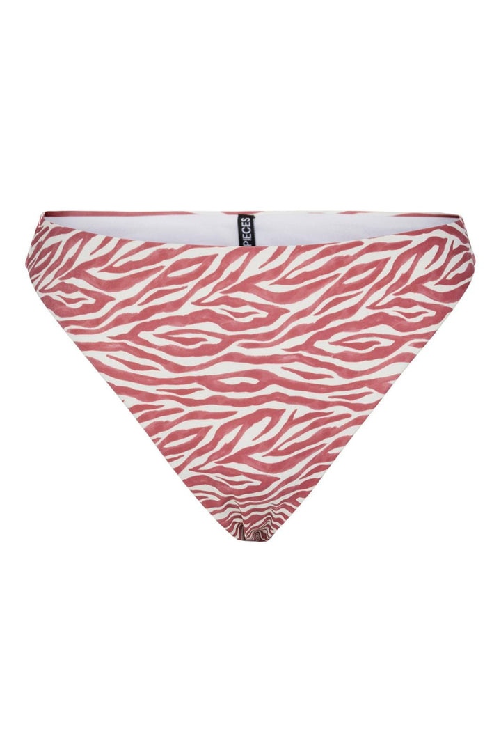 Pieces - Pcamy Bikini Brief Sww Hanger - 4507684 Marsala Eggnog Zebra