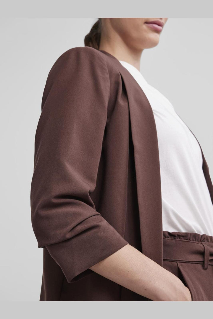 Pieces - Pcbosella 3/4 Blazer - 3830446 Chicory Coffee