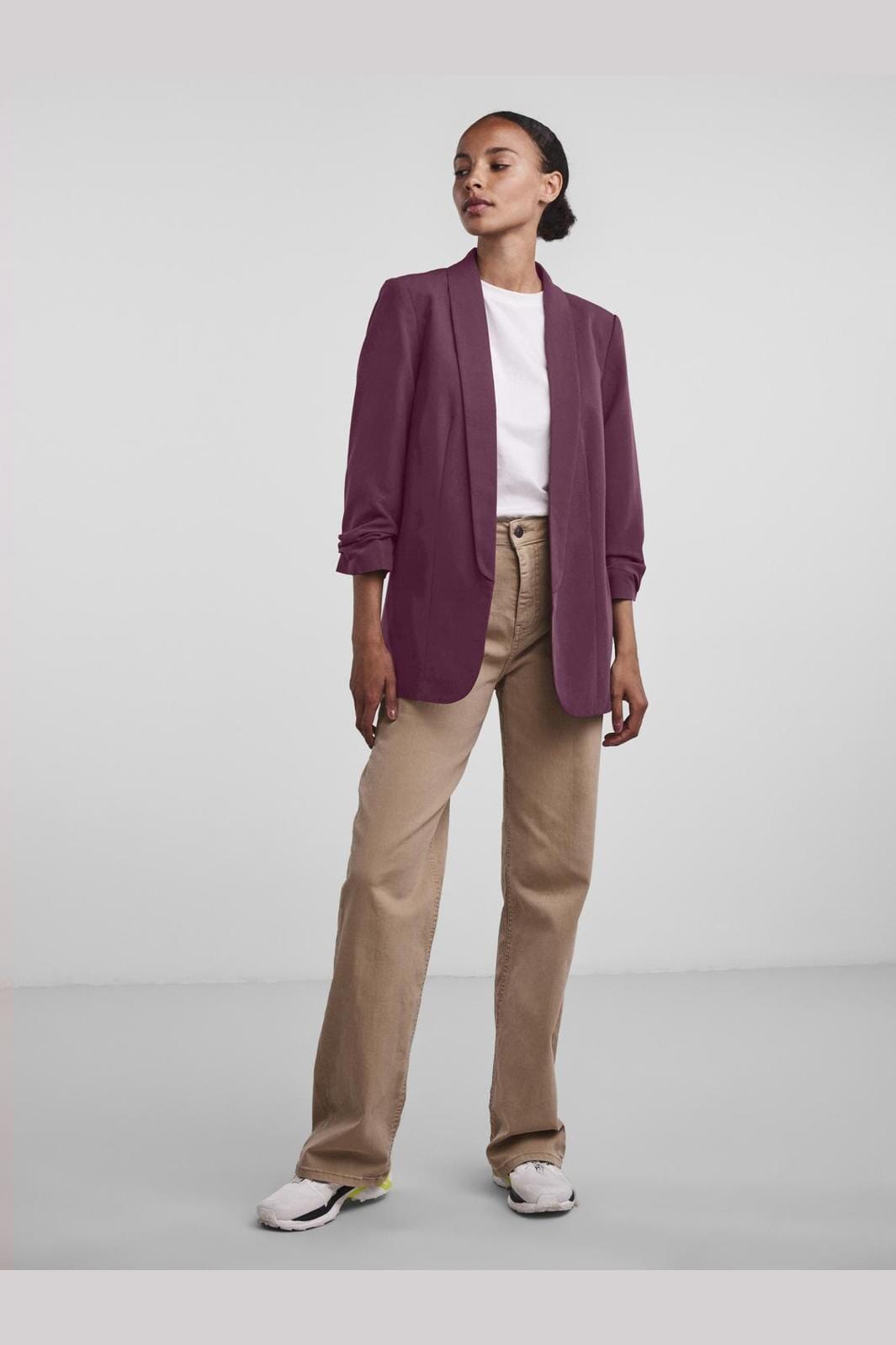 Pieces - Pcbosella 3/4 Blazer - 3929286 Grape Wine