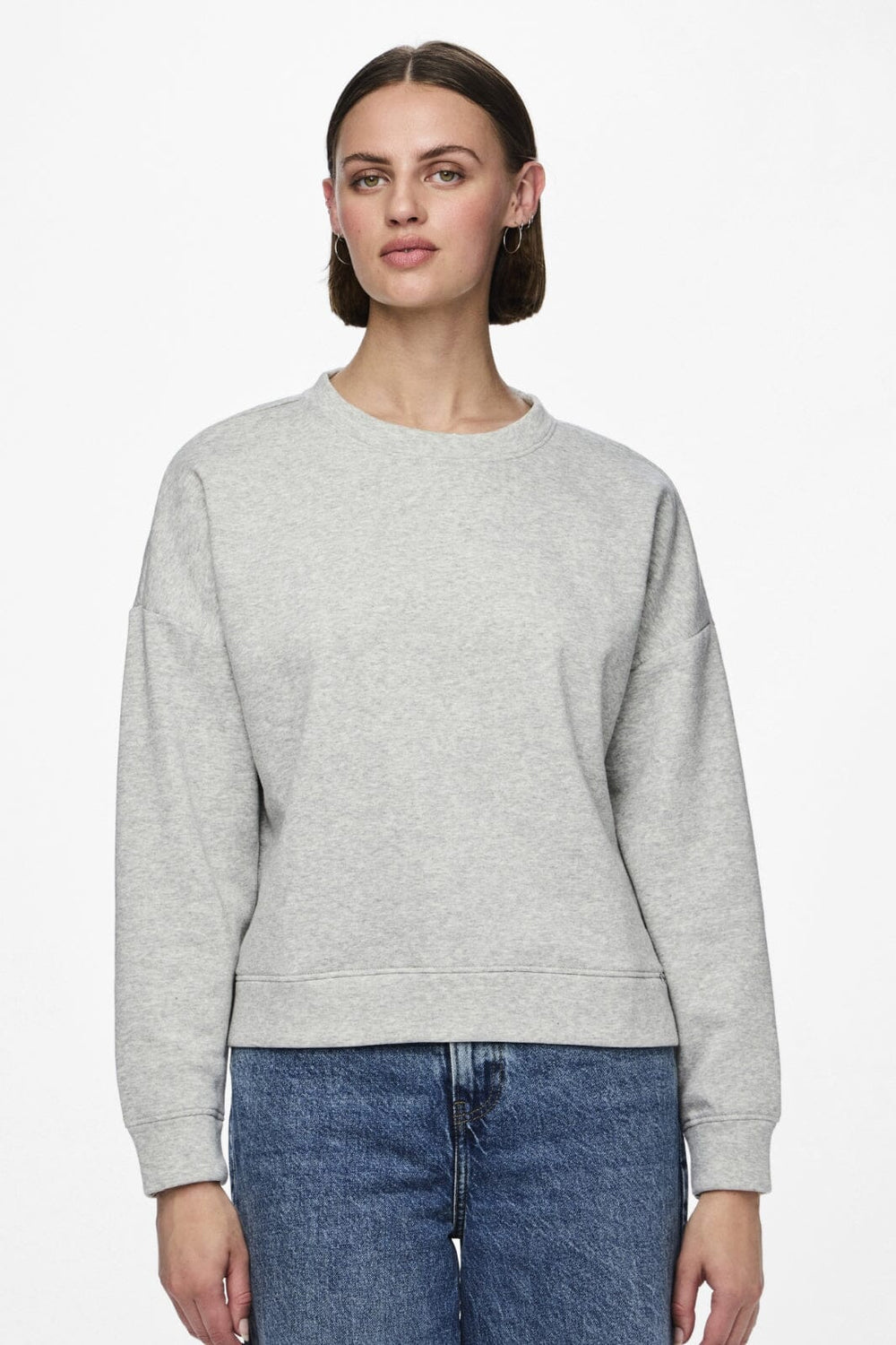 Pieces - Pcchilli Ls Sweat - 3595554 Light Grey Melange