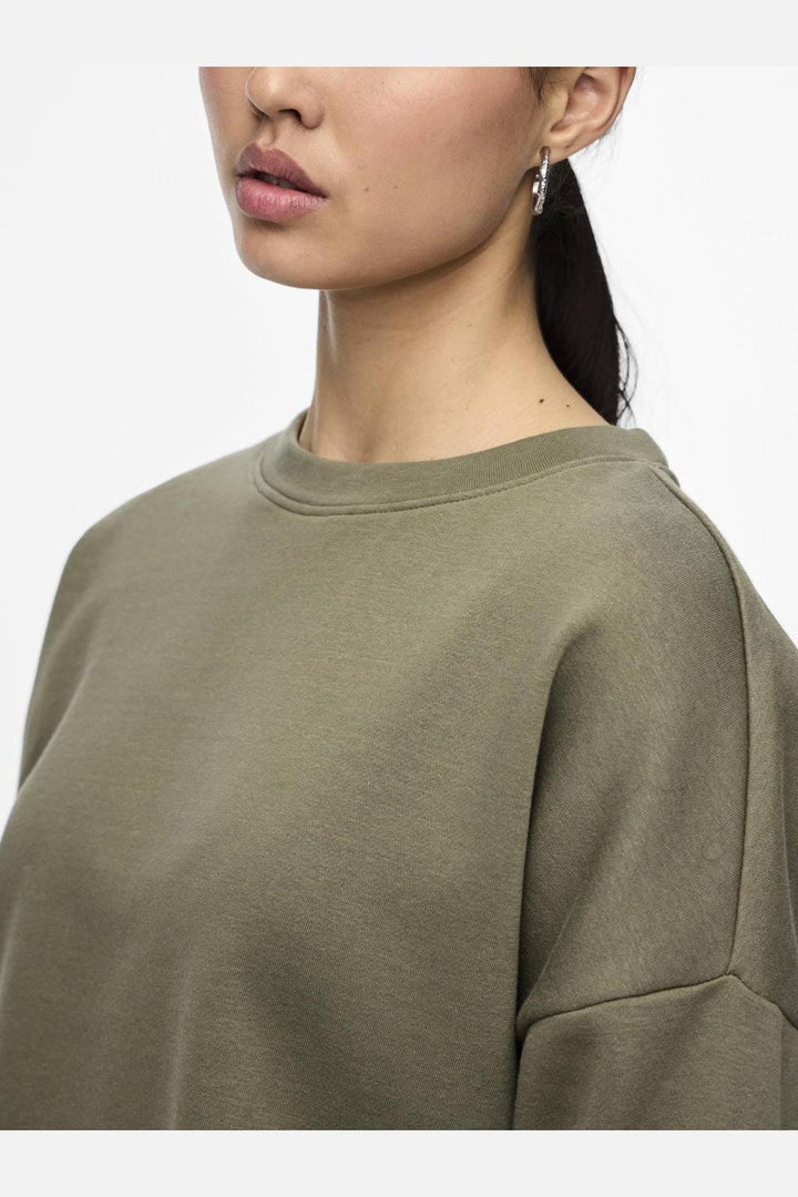 Pieces - Pcchilli Ls Sweat - 3934553 Deep Lichen Green