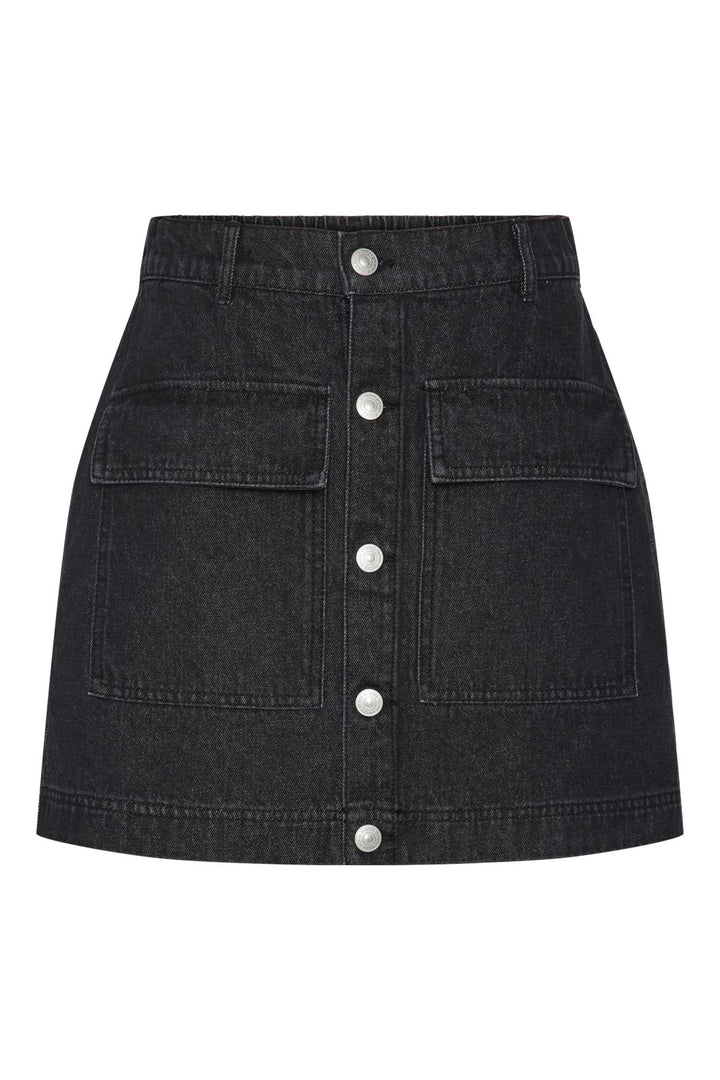 Pieces - Pcchrissy Short Denim Skirt Pwp Mm - 4717075 Black Denim