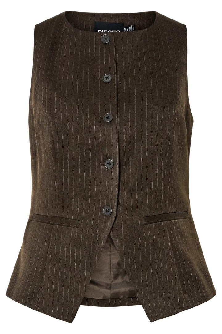 Pieces - Pcfalka Sl Pinstriped Vest Fsy - 4860202 Delicioso Pinstripe