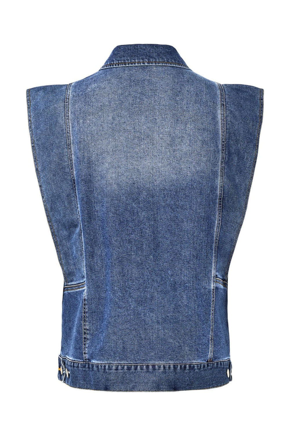 Pieces - Pcfemma Loose Denim Vest Fsy - 4745770 Medium Blue Denim