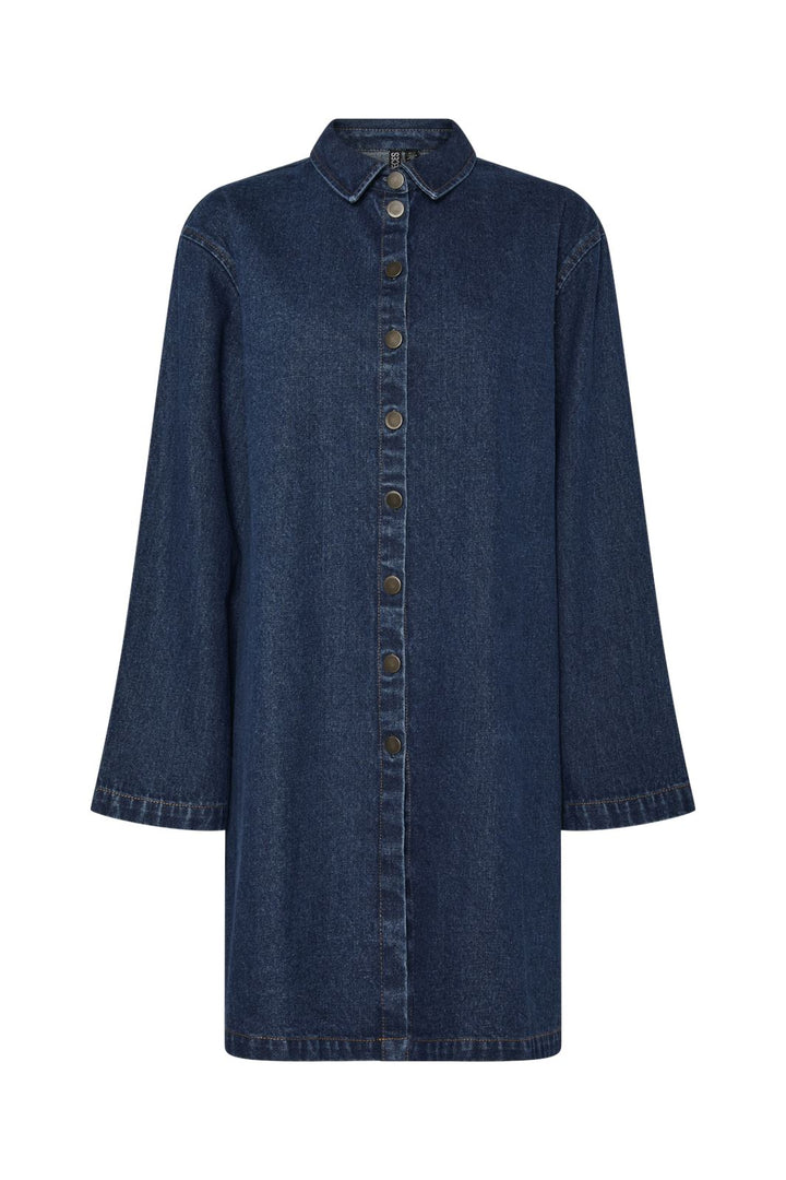 Pieces - Pcflora Ls Loose Denim Dress Fsy - 4819248 Medium Blue Denim