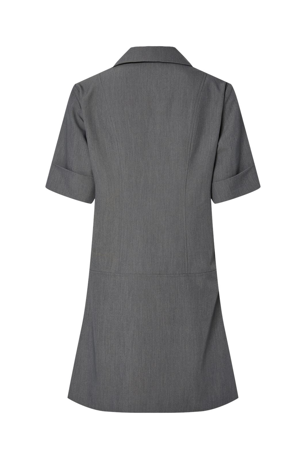 Pieces - Pcfrida Ss V-Neck Dress Fsy - 4860548 Medium Grey Melange