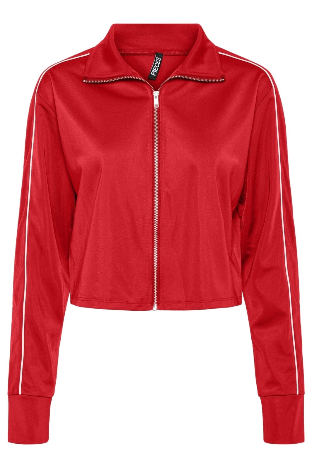 Pieces - Pcgrace Ls Zip Jacket Jit - 4739864 High Risk Red Sweatshirts 