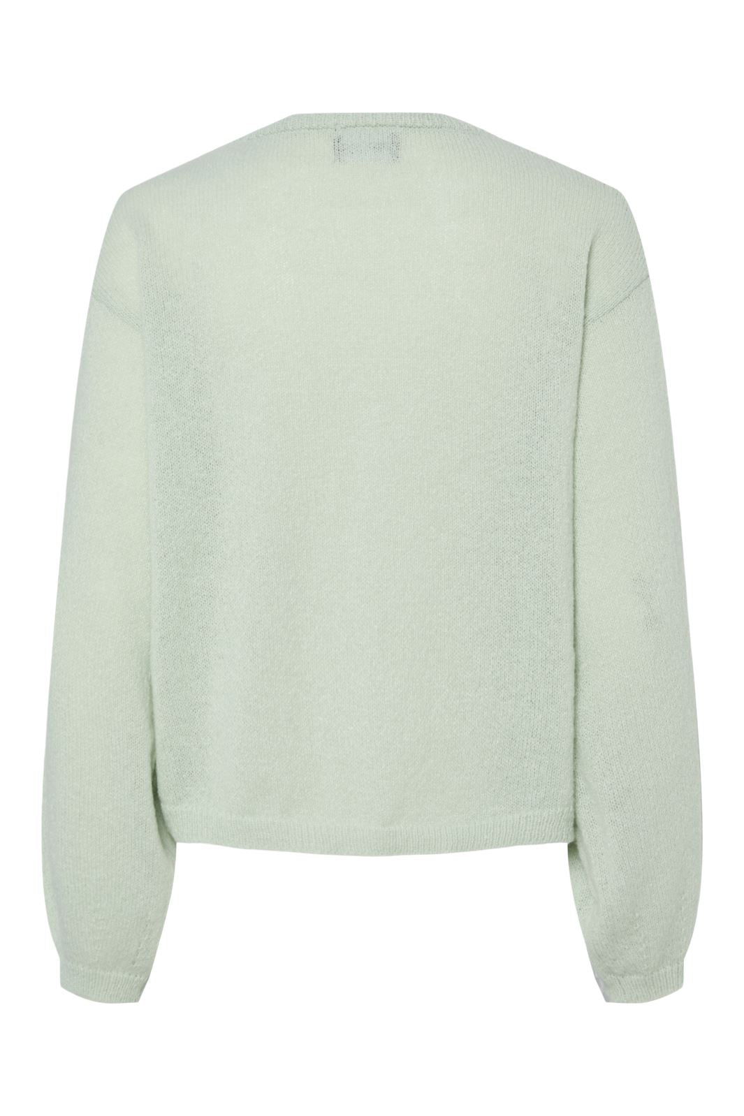 Pieces - Pcida Ls O-Neck Knit Pwp Mm - 4767712 Cameo Green