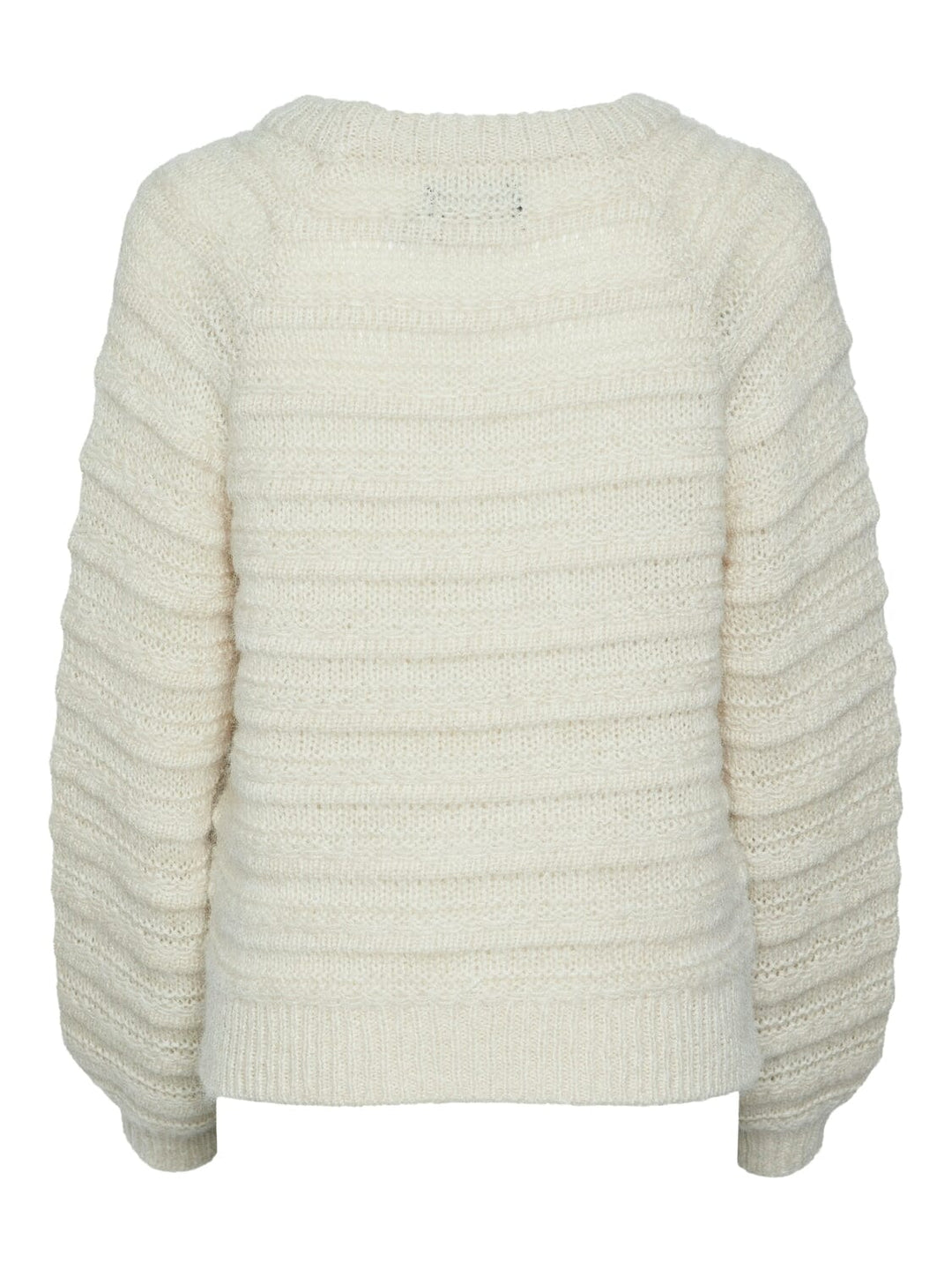 Pieces - Pcjayda Ls O-Neck Knit - 4542448 Birch Strikbluser 