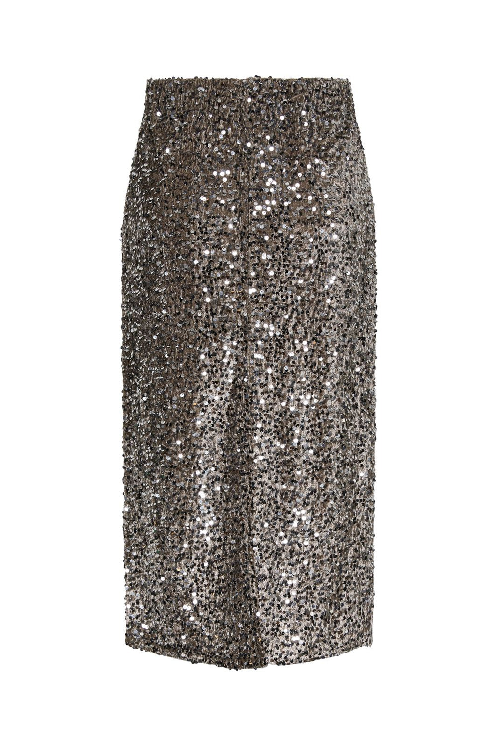 Pieces - Pckam Midi Skirt - 4641526 Morel Silver Sequins