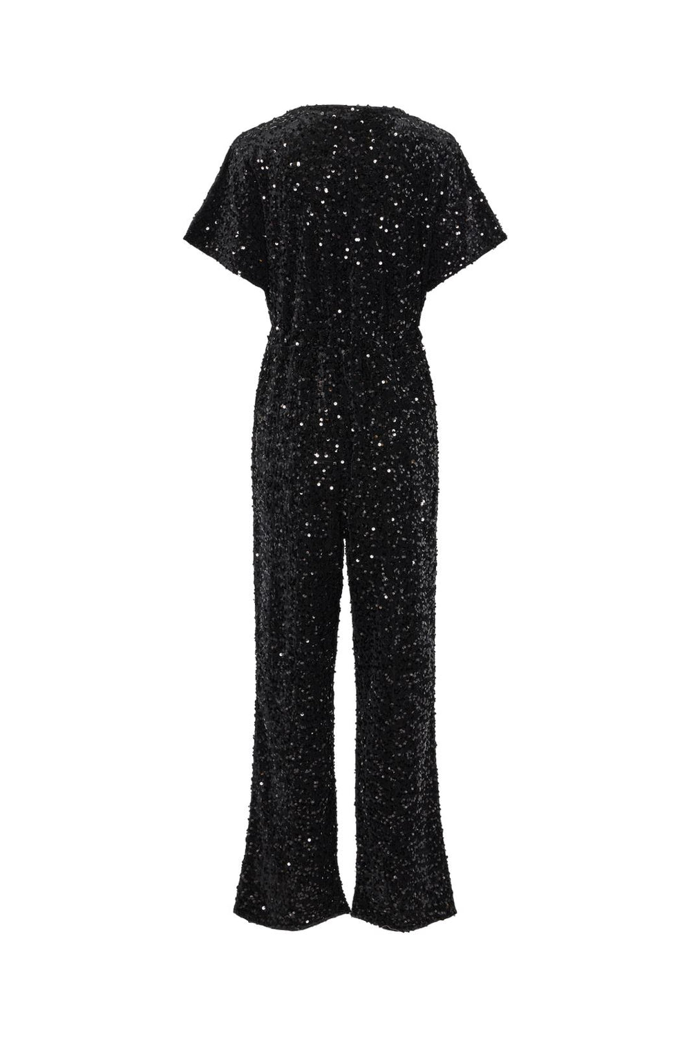 Pieces - Pckam Ss Jumpsuit - 4617682 Black Black Sequins