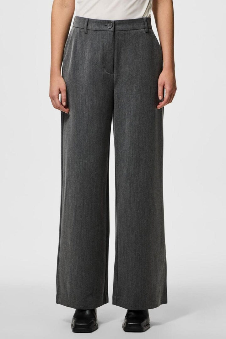 Pieces - Pckamil Wide Pant - 4673961 Dark Grey Melange