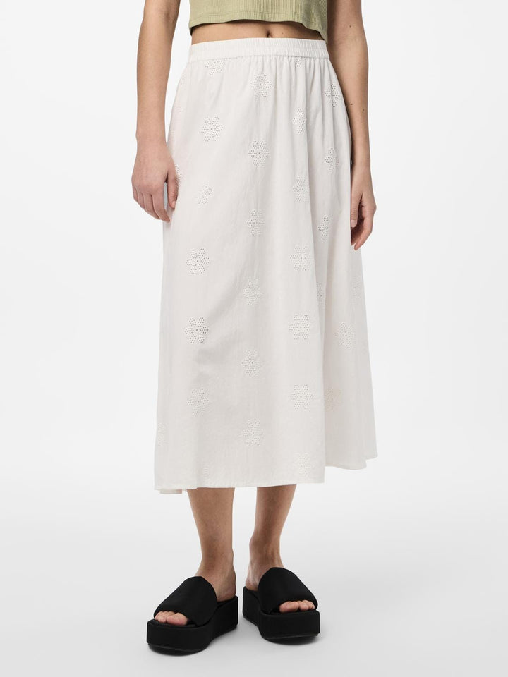 Pieces - Pckilli Long Skirt - 4516379 Cloud Dancer Nederdele 