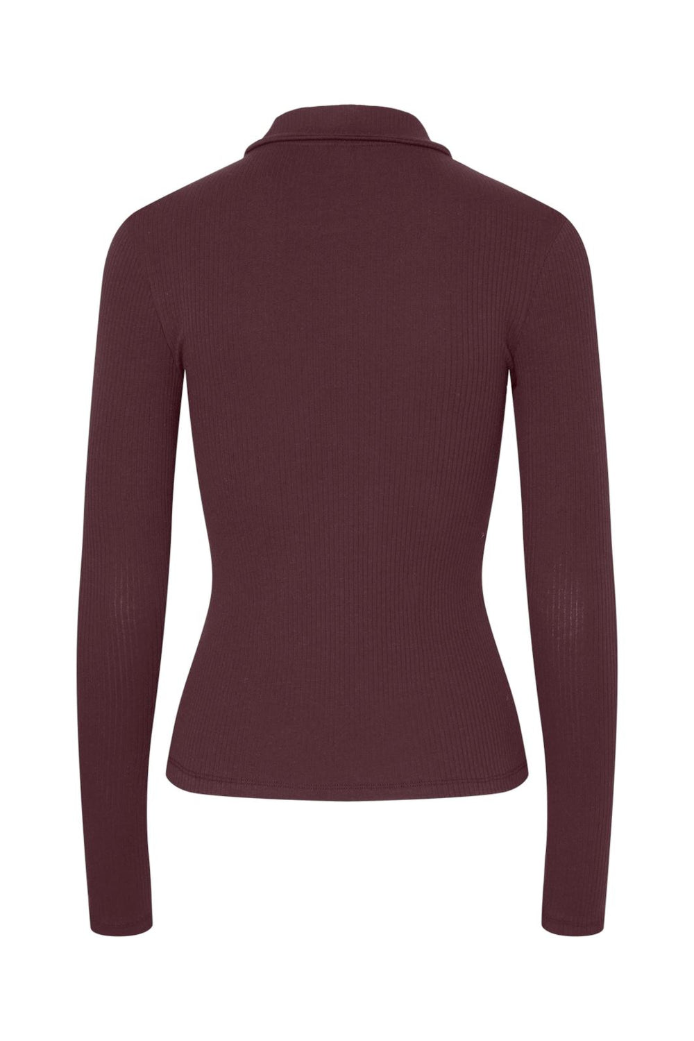 Pieces - Pckitte Ls Polo Top Kca - 4823182 Tawny Port