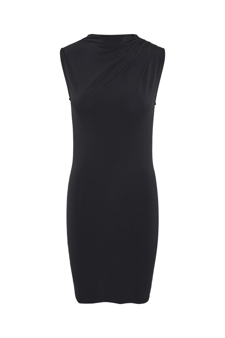 Pieces - Pcmadison Sl Draped Dress - 4551349 Black