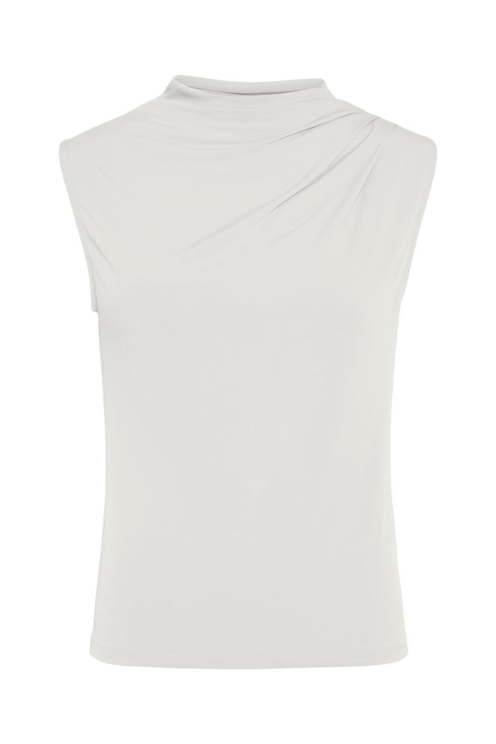 Pieces - Pcmadison Sl Draped Top - 4614799 Cloud Dancer