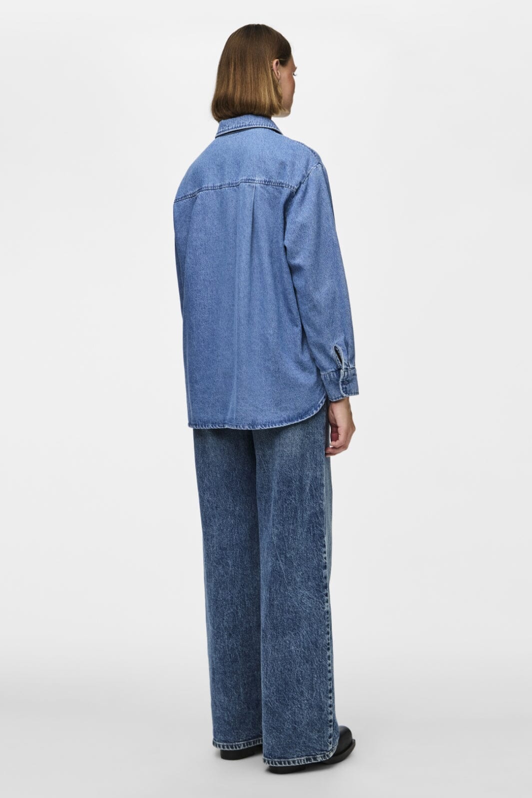 Pieces - Pcmaisie Ls Denim Shirt - 4544392 Medium Blue Denim