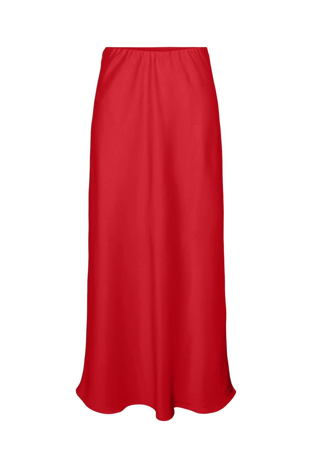 Pieces - Pcmari Long Skirt - 4707778 High Risk Red