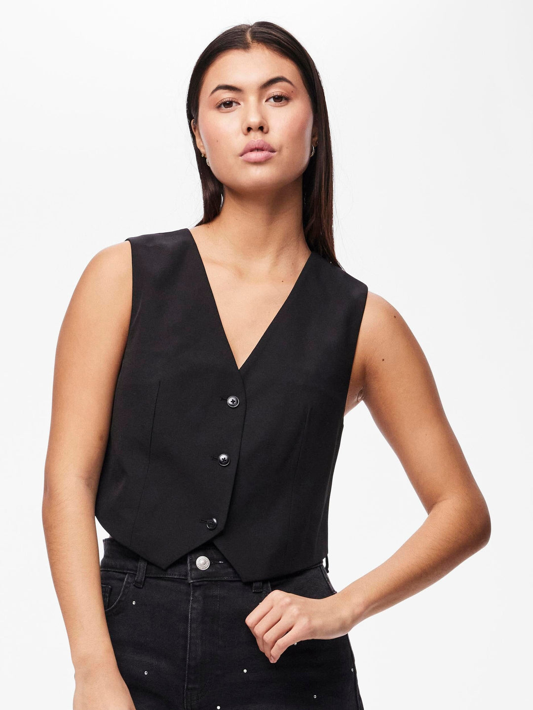 Pieces - Pcmille Tailored Vest - 4564609 Black Veste 