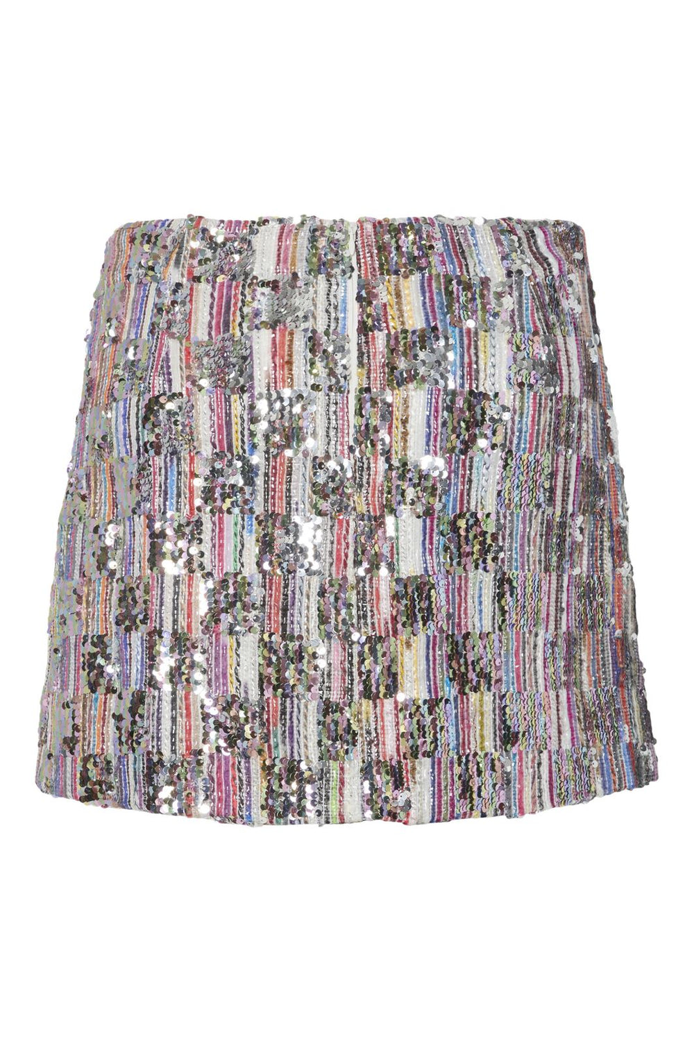 Pieces - Pcnaina Short Sequins Skirt - 4750115 Cloud Dancer Multi Sequence