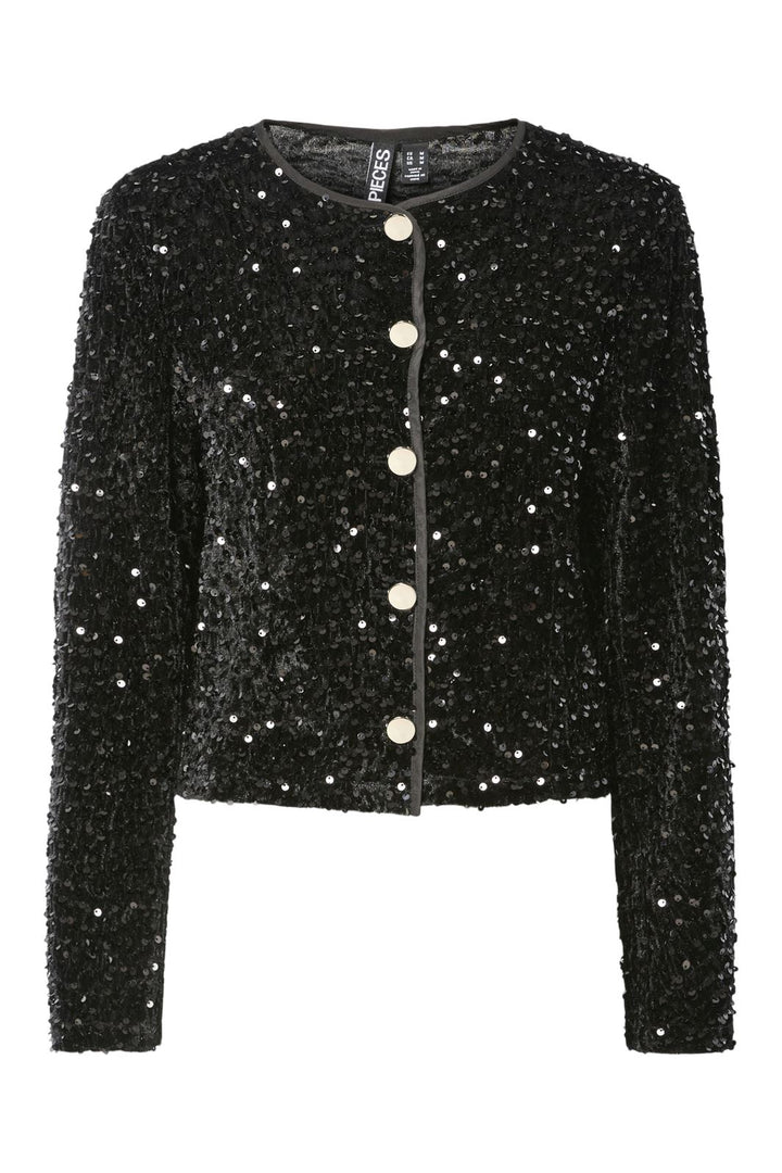 Pieces - Pcneisa Ls O-Neck Jacket Fsy 17160335 - 4840821 - Black Sequins