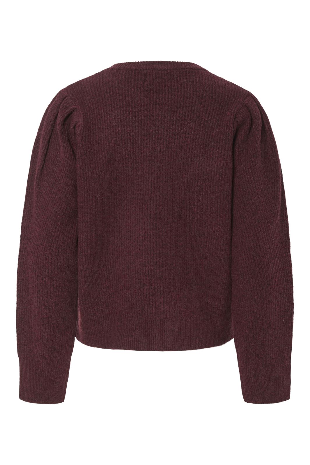 Pieces - Pcolivia Ls O-Neck Knit Fsy - 4748679 Tawny Port