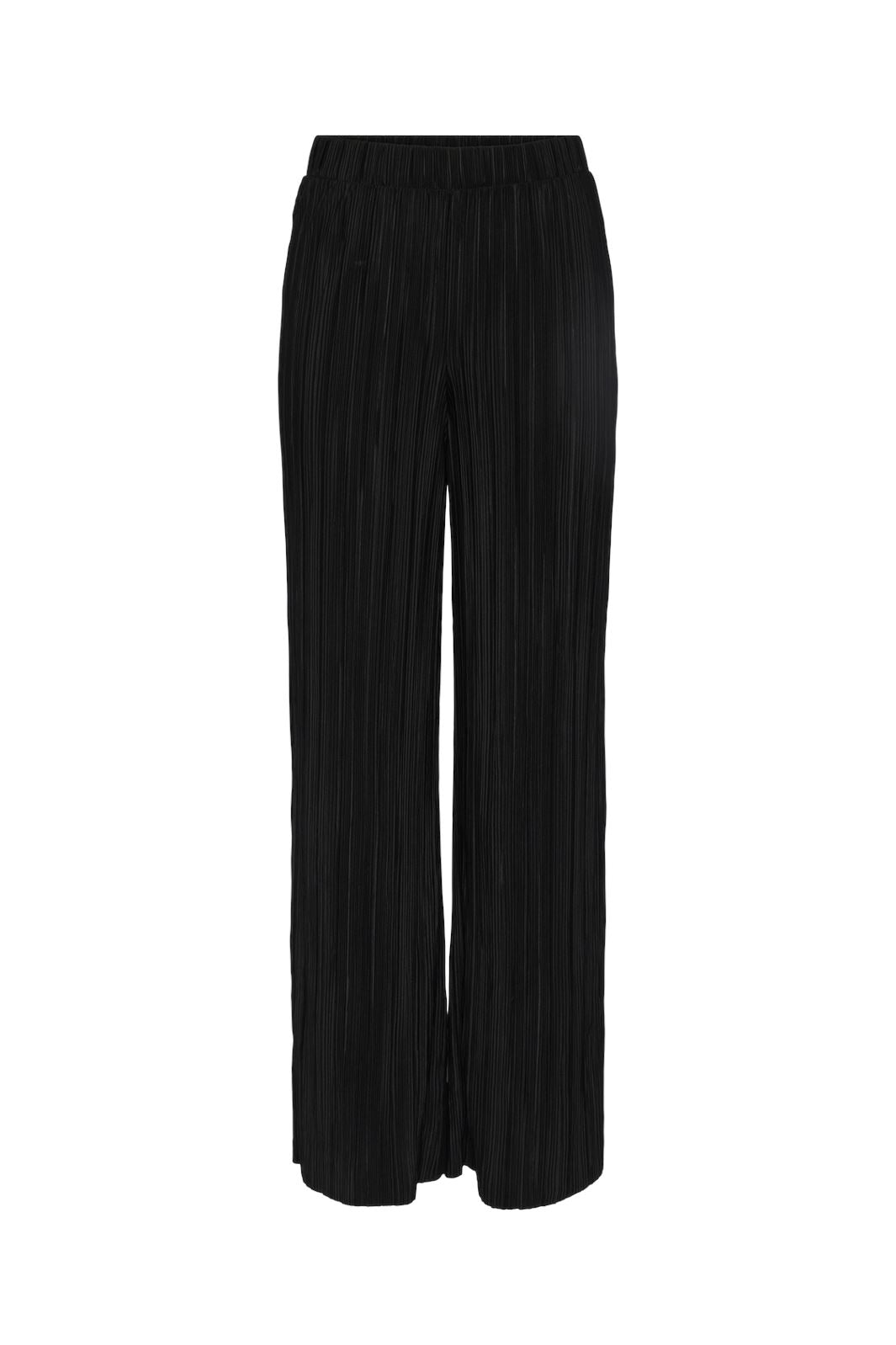 Pieces - Pcpammi Wide Plisse Pants Pwp - 4476692 Black