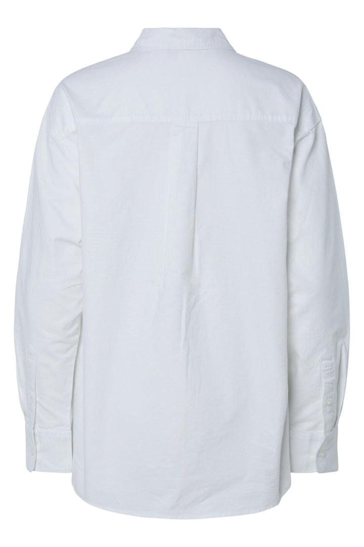 Pieces - Pcpoppy Ls Oxford Loose Shirt - 4683970 Bright White