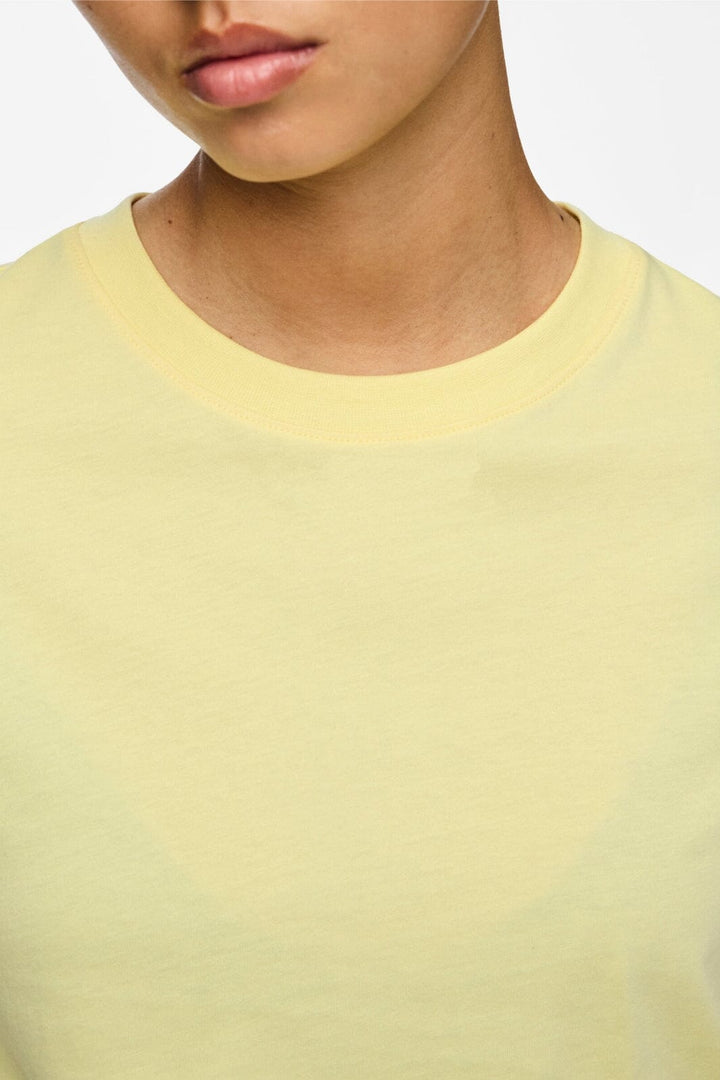 Pieces - Pcria Ss Solid Tee - 4386930 Pale Banana