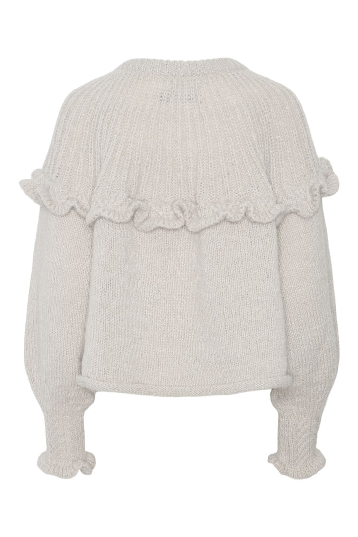 Pieces - Pcrikka Ls Oneck Knit - 4660924 Dove