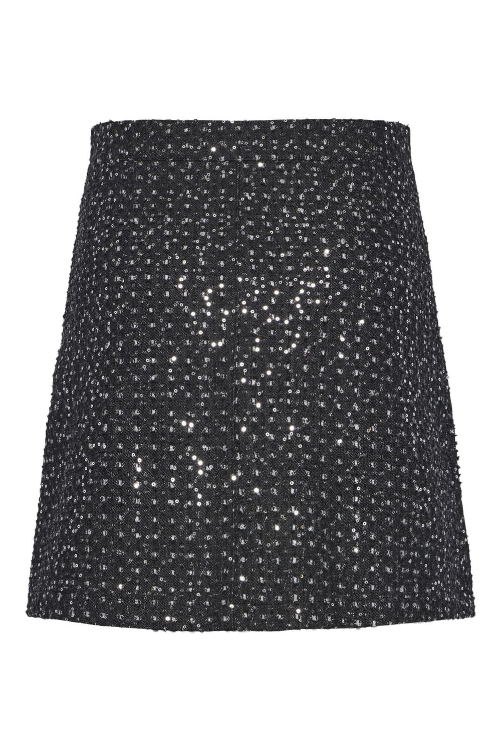 Pieces - Pcroberta Mini Sequins Skirt - 4602671 Grey Denim