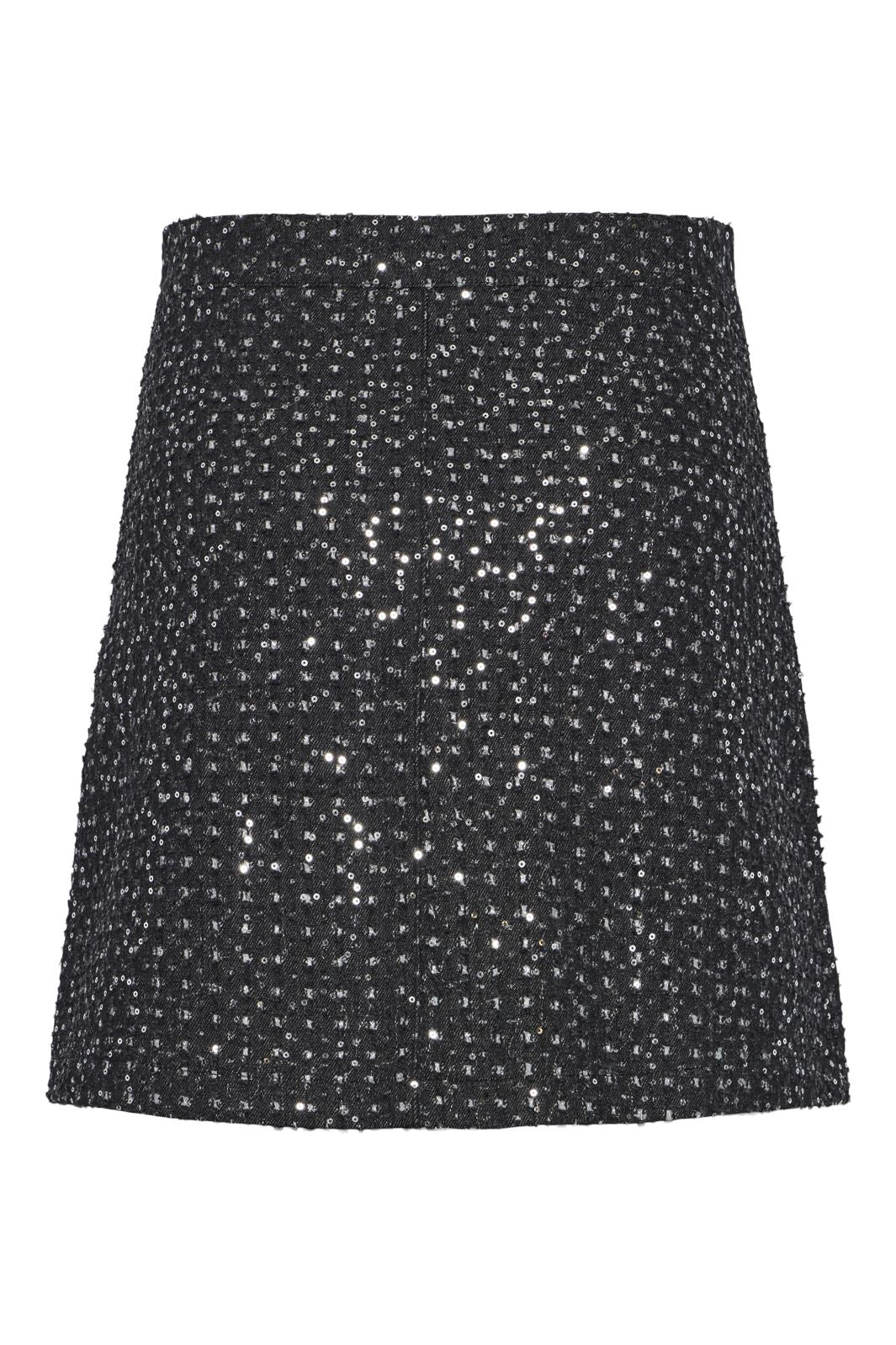 Pieces - Pcroberta Mini Sequins Skirt - 4602671 Grey Denim