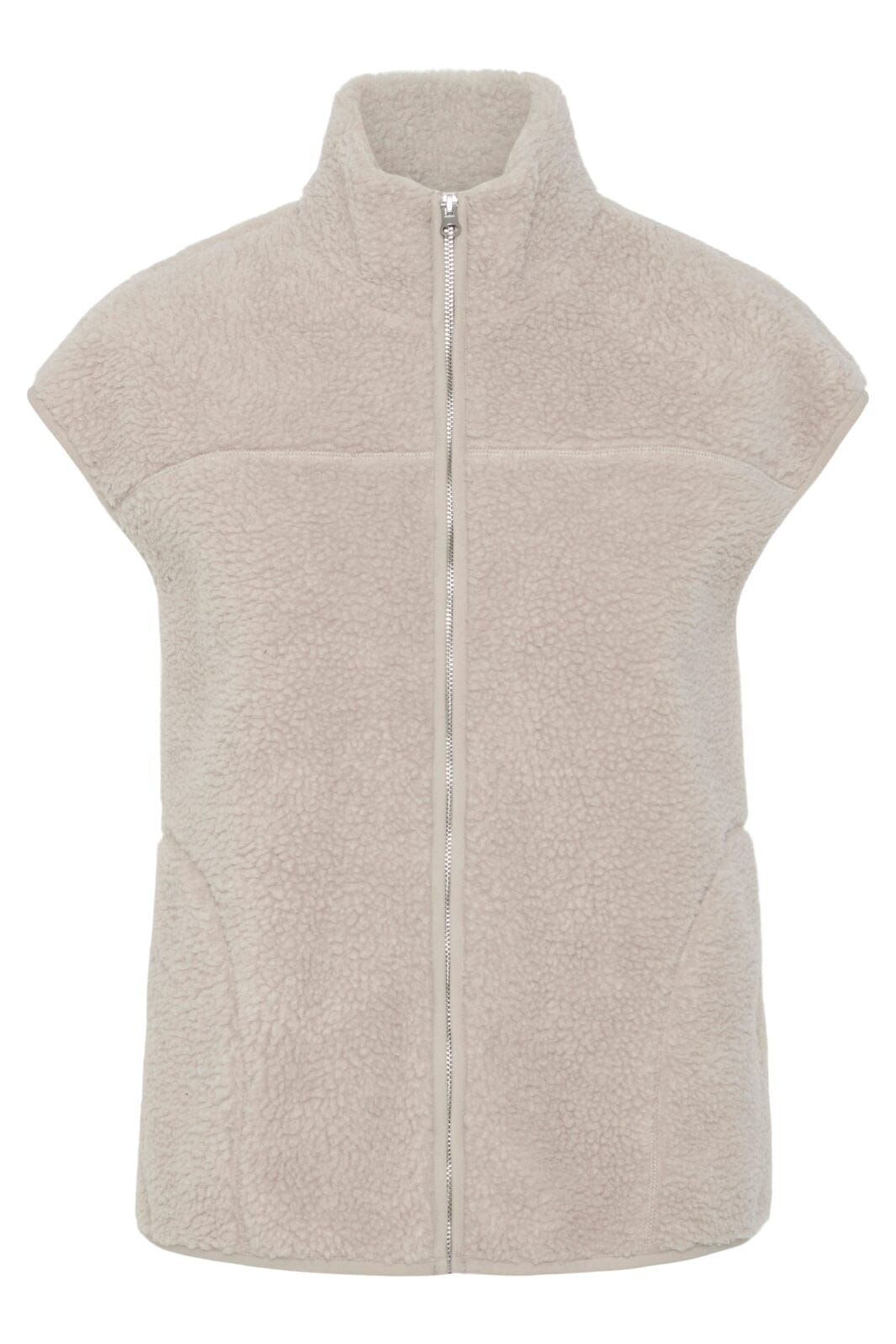 Pieces - Pcsadia Teddy Vest - 4640674 Silver Gray