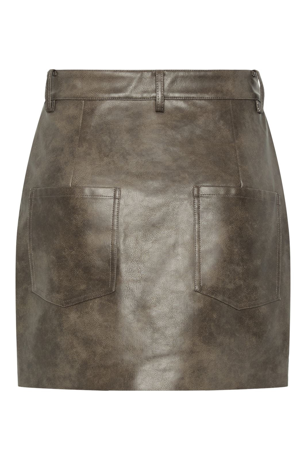 Pieces - Pcsadie Short Skirt - 4673908 Chicory Coffee Washed Pu