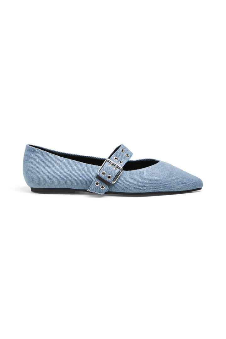 Pieces - Pcsaga Buckle Ballerina - 4714706 Medium Blue Denim