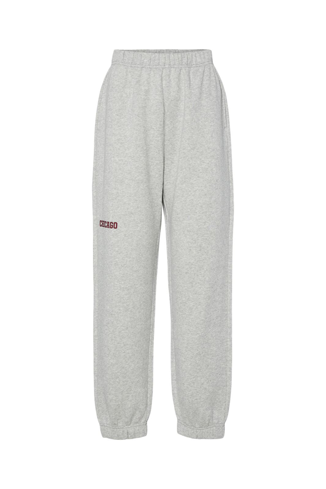 Pieces - Pcsasie Sweat Pants - 4705495 Light Grey Melange Red Chicago