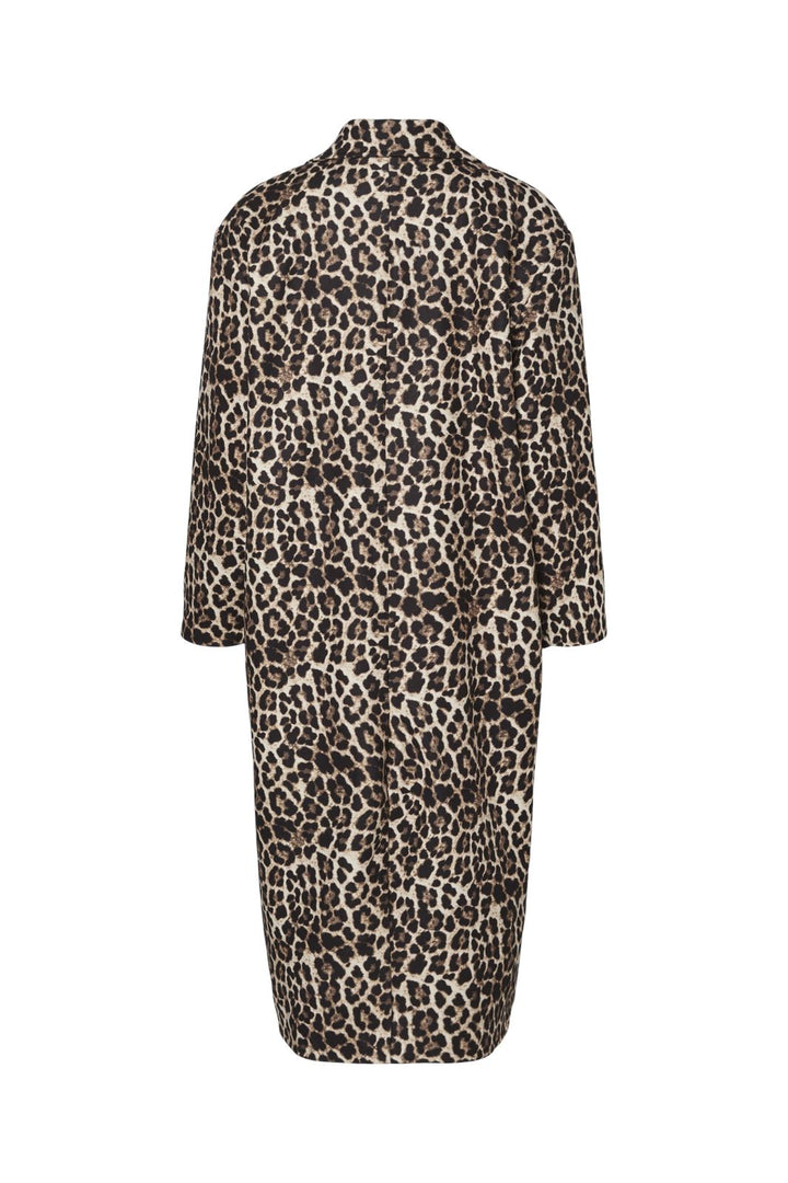 Pieces - Pcsavannah Ls Long Leo Coat Fsy - 4747728 Black Leo