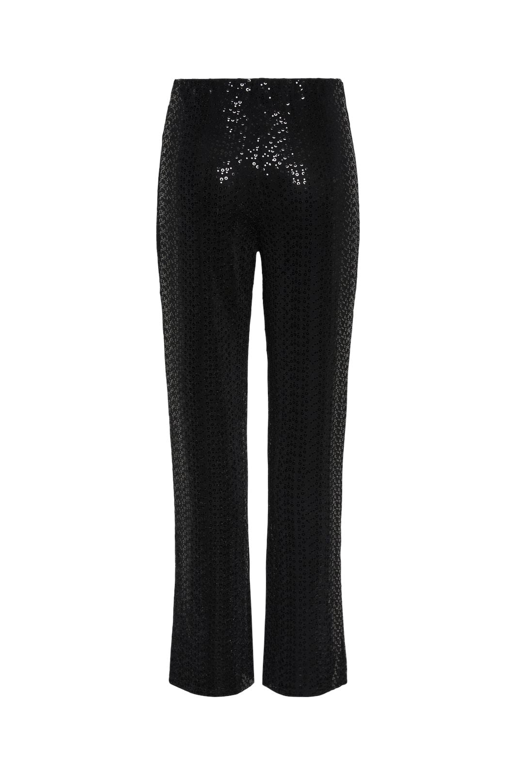 Pieces - Pcsiddy Straight Pants - 4606569 Black Black Sequins