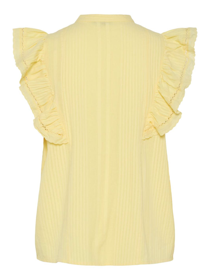 Pieces - Pcsikka Sl Shirt Mpa - 4699237 Pale Banana