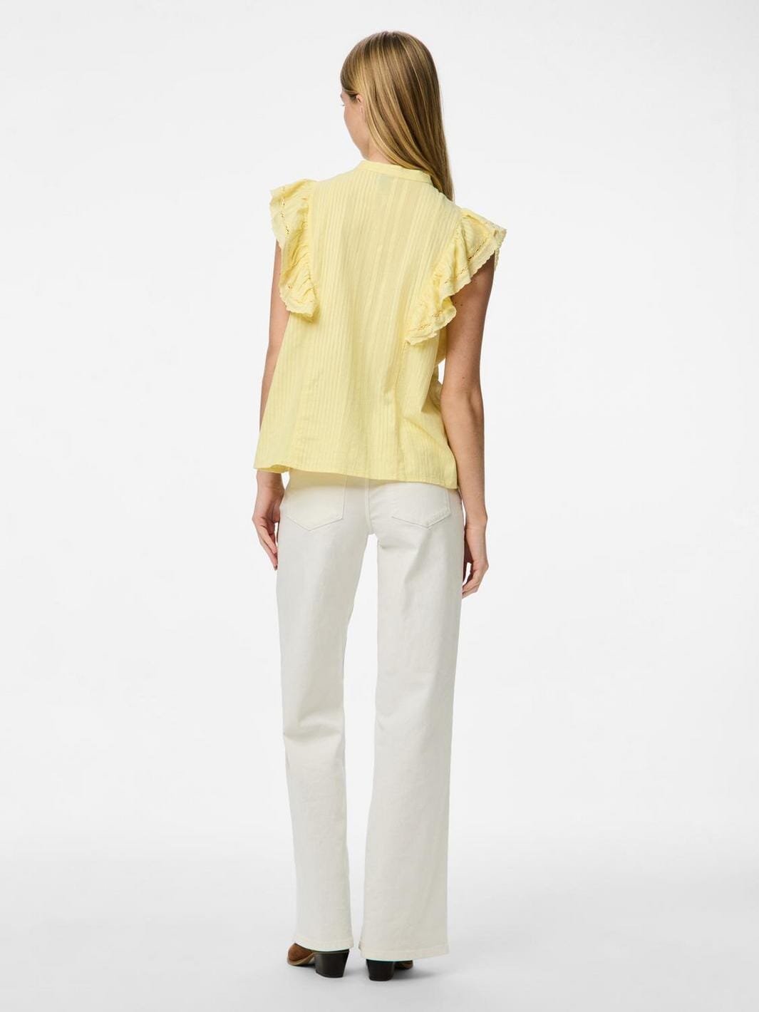 Pieces - Pcsikka Sl Shirt Mpa - 4699237 Pale Banana