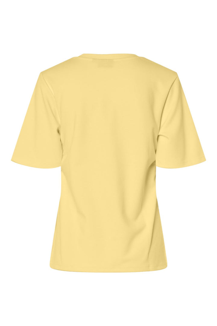 Pieces - Pcskylar Ss Split Tee - 4905152 Pale Banana