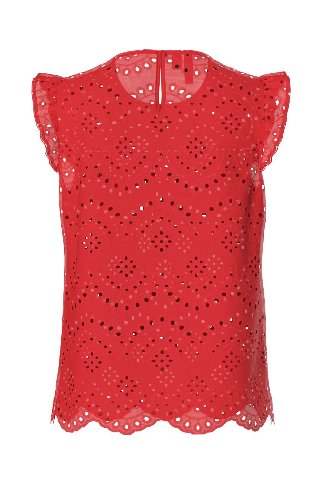 Pieces - Pcvilde Sl Top - 4707646 Poppy Red