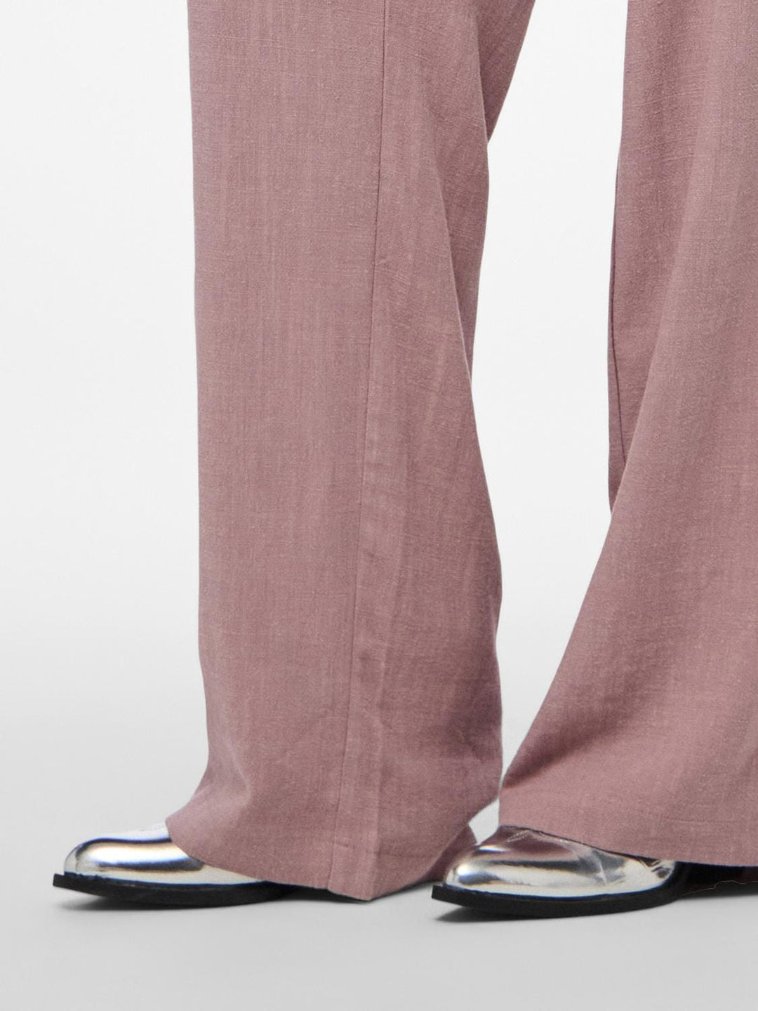 Pieces - Pcvinsty Linen Pant - 4474943 Woodrose Bukser 