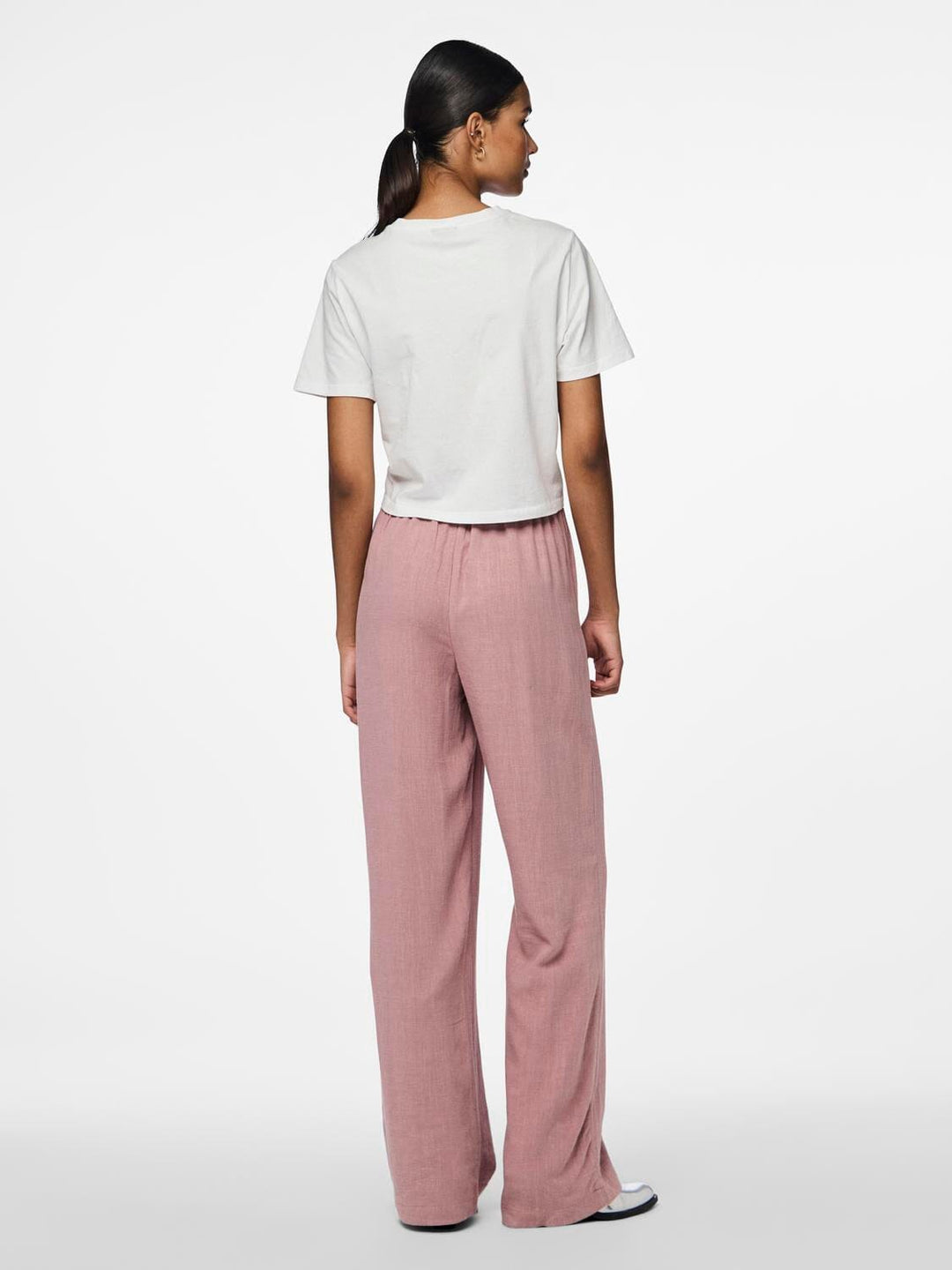 Pieces - Pcvinsty Linen Pant - 4474943 Woodrose Bukser 