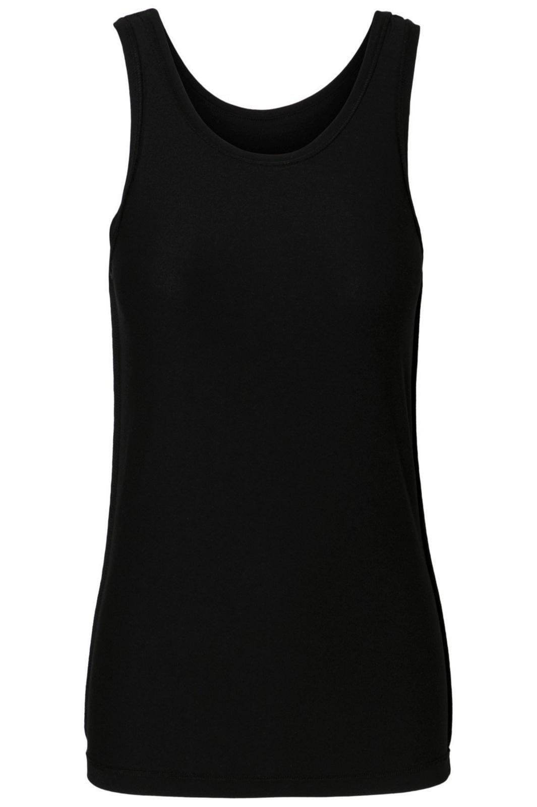 PIECES - Sirene Tank Top - Black Toppe 